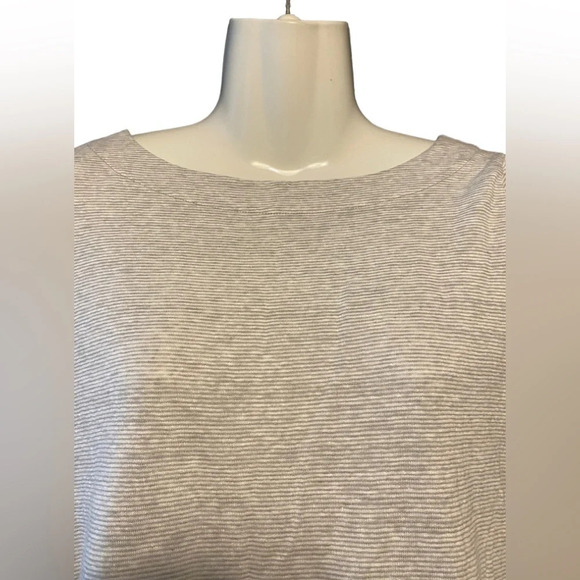 Eileen Fisher Micro Stripe Tunic Sweater Top - Picture 2 of 8